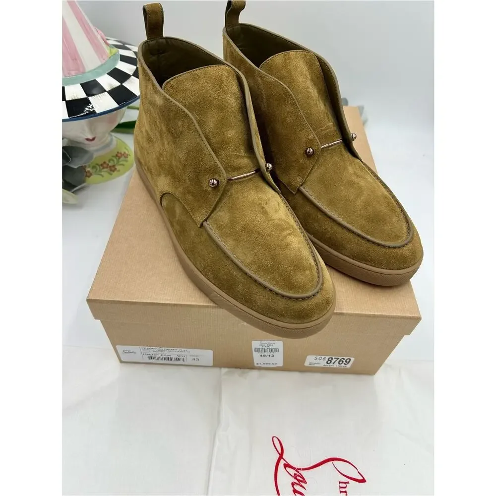 Men's Christian Louboutin CHAMBELISS suede boots size 45/12 US made in Italy